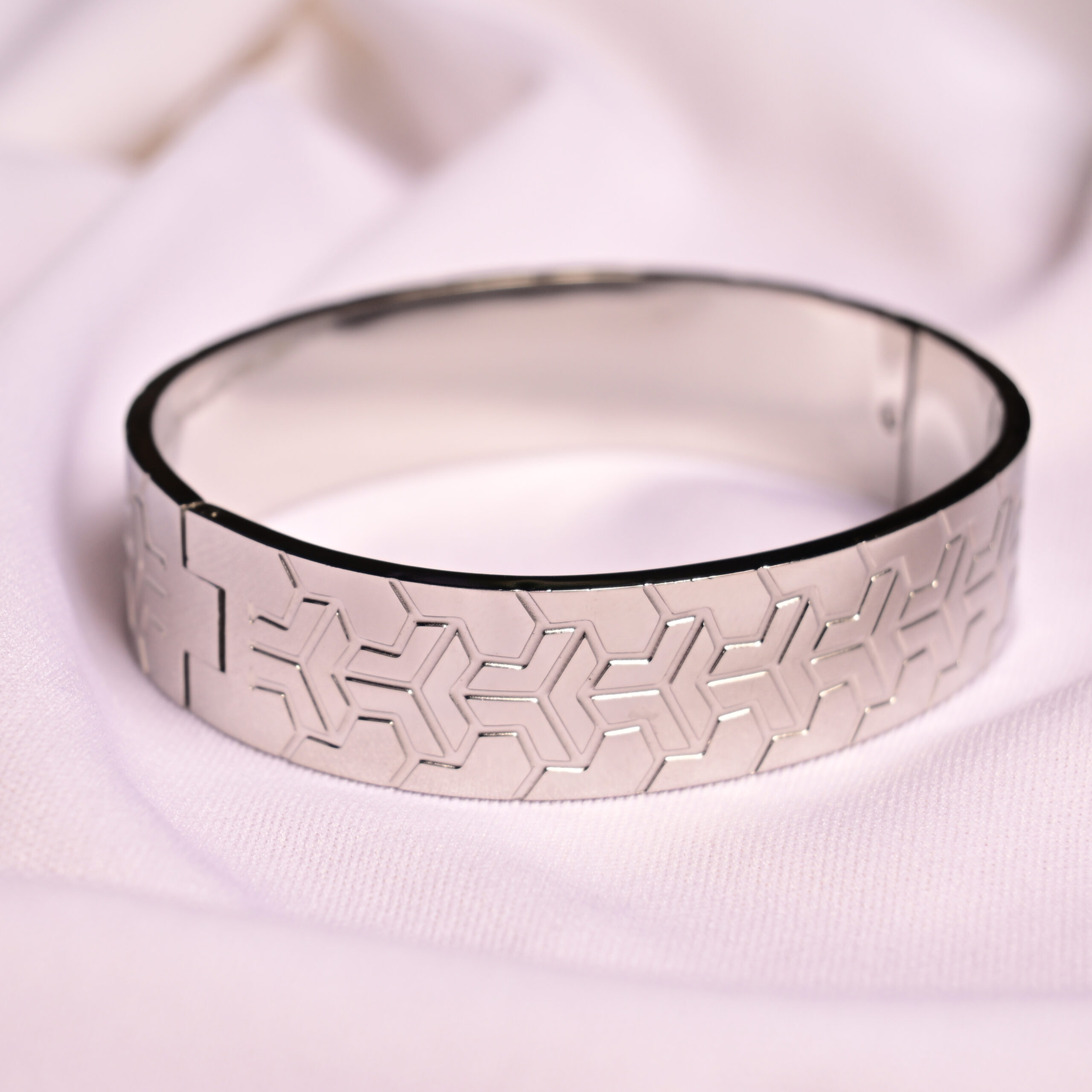 Silver Primeval Bangle